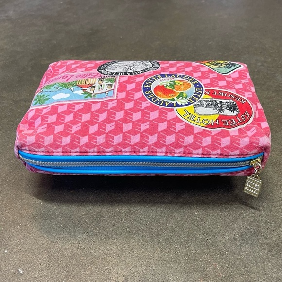 Estee Lauder Cosmetic Makeup Travel Bag- Pink Hotel Resort - Picture 3 of 12